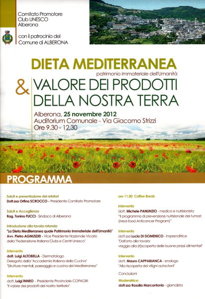 Convegno dell'Unesco sulla dieta mediterranea